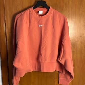 Nike cropped sweatshirt in orange